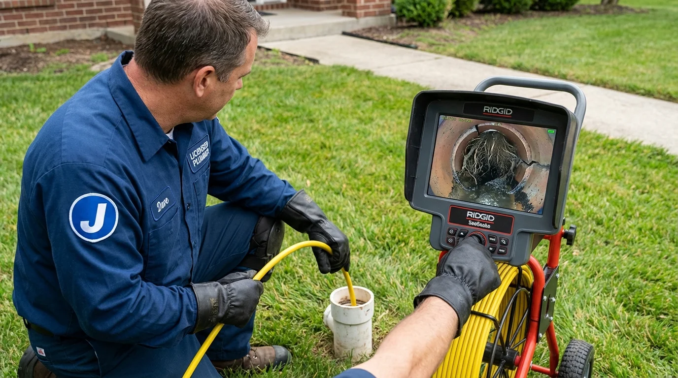 Sewer camera inspection being performed by Johns Plumbing LLC in Bennettsville